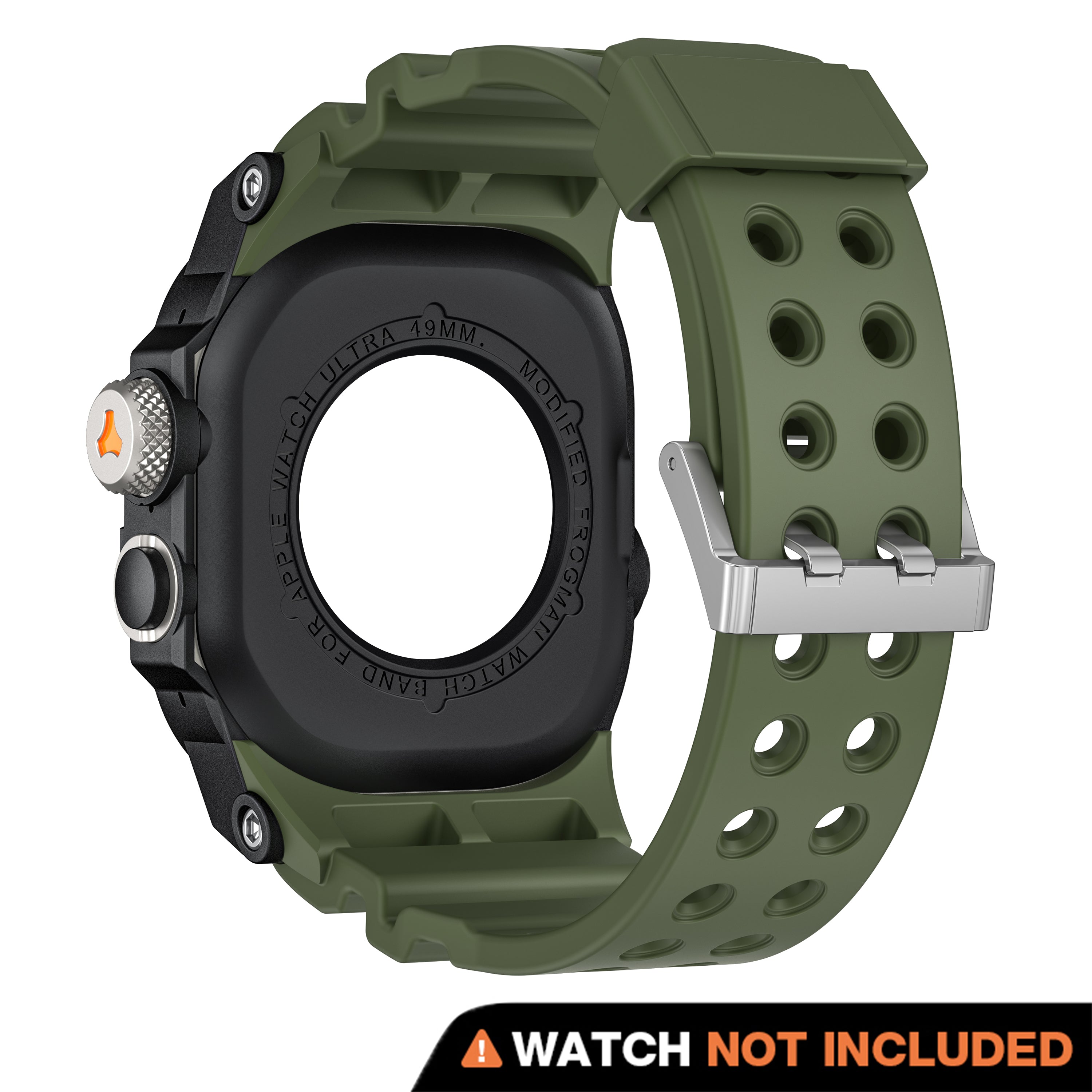 Machrono Machrono Apple Watch Case with Band - TPU Metal Shockproof Cover 49mm