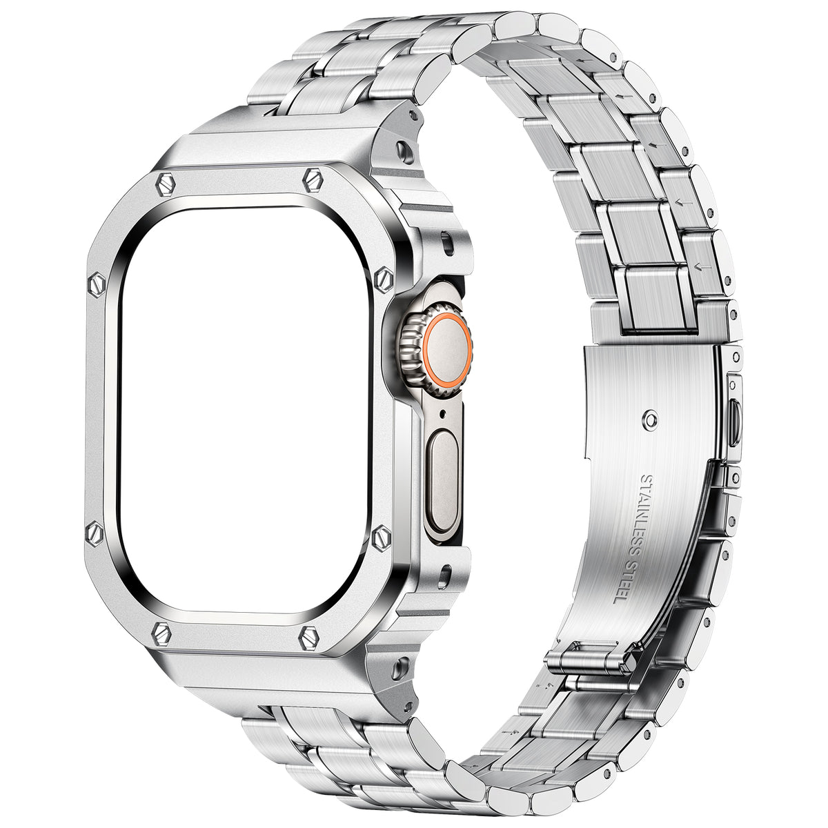 Machrono 316L Stainless Steel Case with Band for Apple Watch